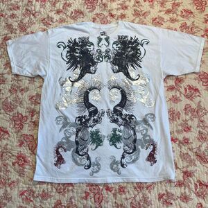 Early 2000s INK Affliction Jesse Pinkman White T-shirt